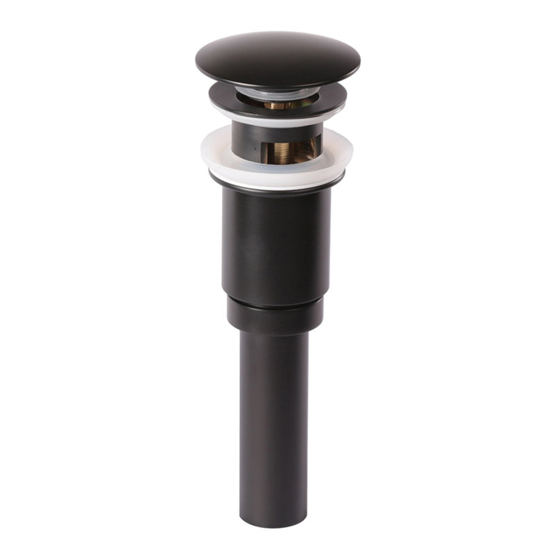 Pop-Up Bathroom Sink Drain, Yes, Matte Black
