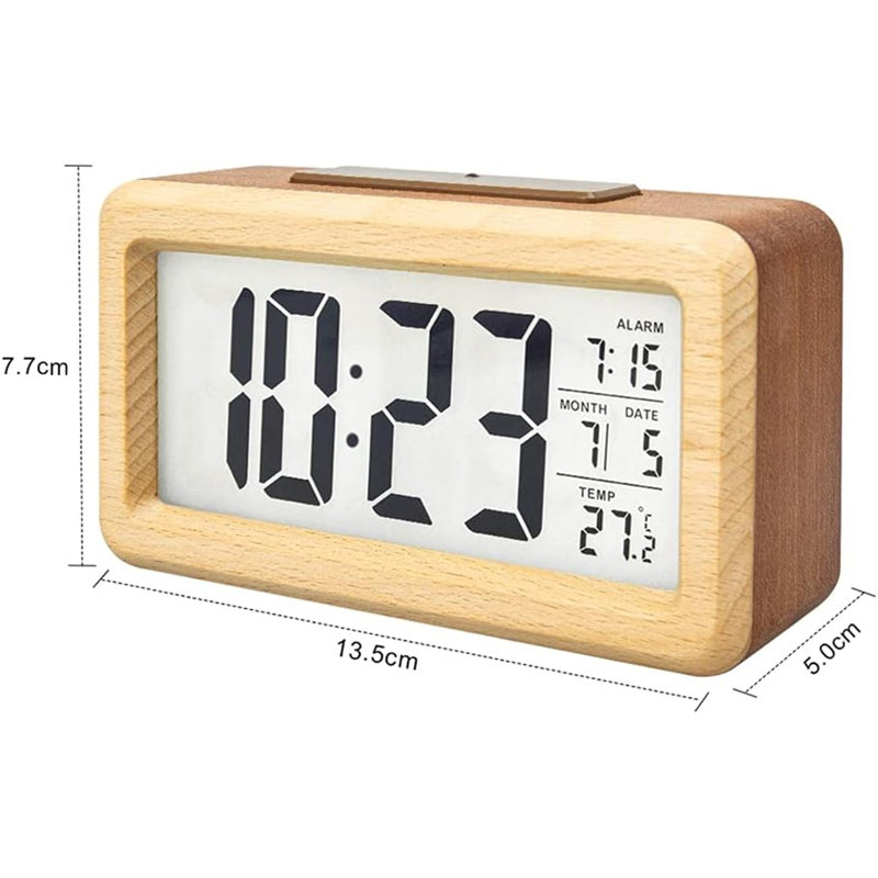 Solid Wood Electric Tabletop Clock