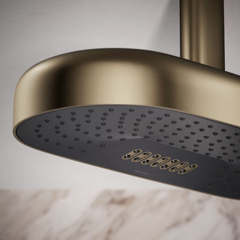Statement™ 18" 2.5 GPM Oblong Rainhead, Vibrant Brushed Bronze