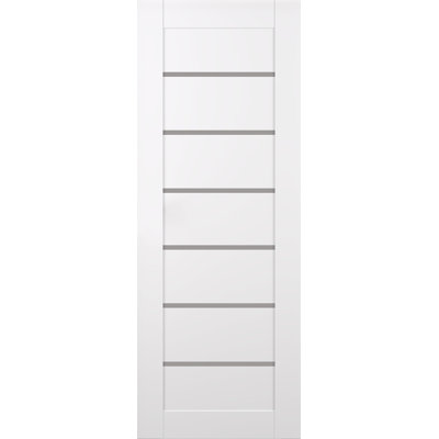 Elba Manufactured Wood Frosted Glass Paneled Interior Door Slab