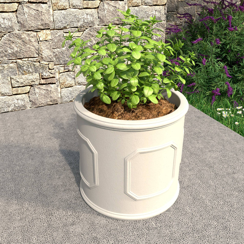 Pot à fleurs Tarneshia, Blanc, H 15 po x l 15 po x P 15 po