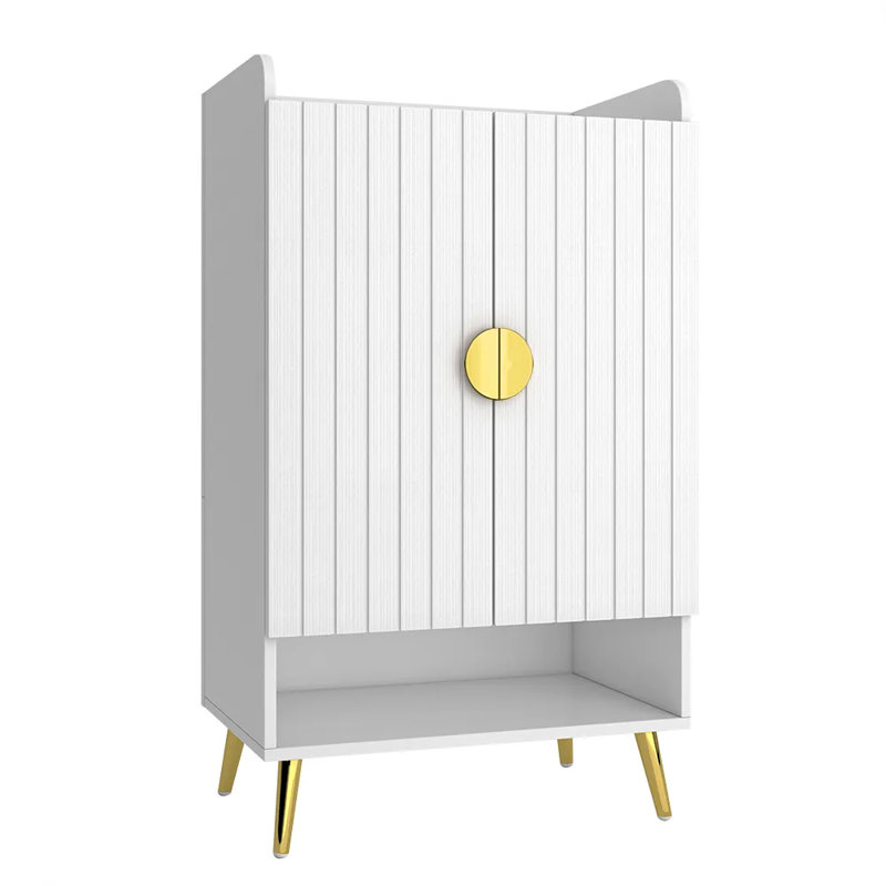 15 Pair Shoe Storage Cabinet, White