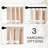 Faux Linen Blend Curtains Rod Pocket & Back tab Semi Sheer Window Treatments Privacy with Light Filtering for Living Room, 2 Panels-734527405-734527402