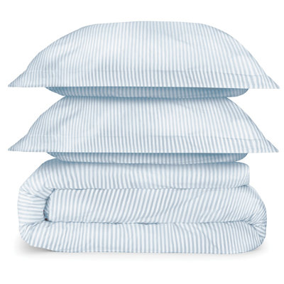 Stripes Dusty Blue King Duvet Set 200TC