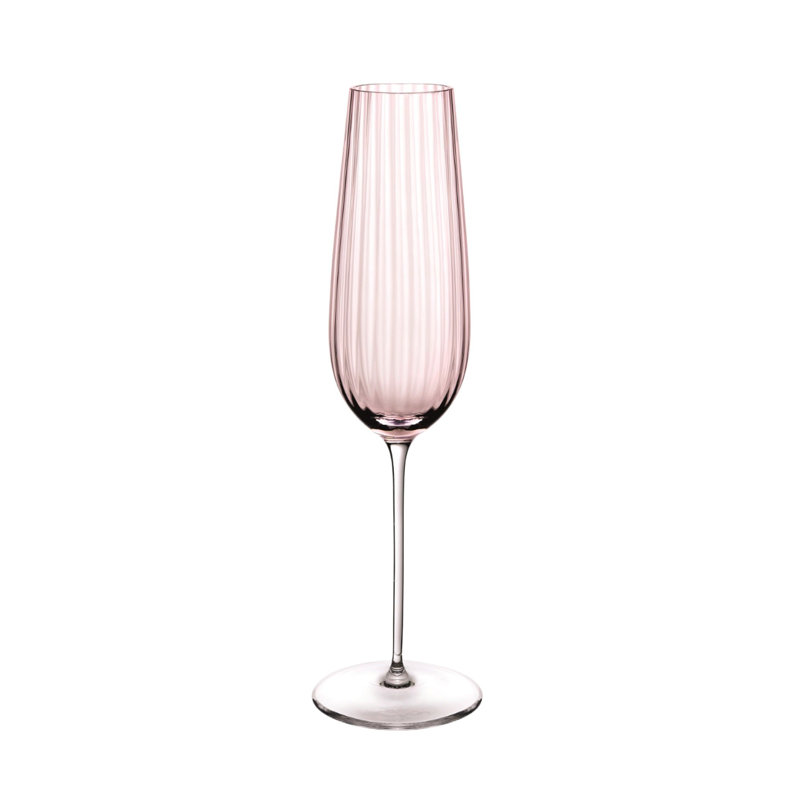Ensemble de 2 verres à vin mousseux Round Up Dusty Rose