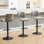 Bar Stools Set, Counter Height Bar Stools with Back, Adjustable Bar Stools 24" to 32", Faux Leather Bar Stools for Kitchen Island