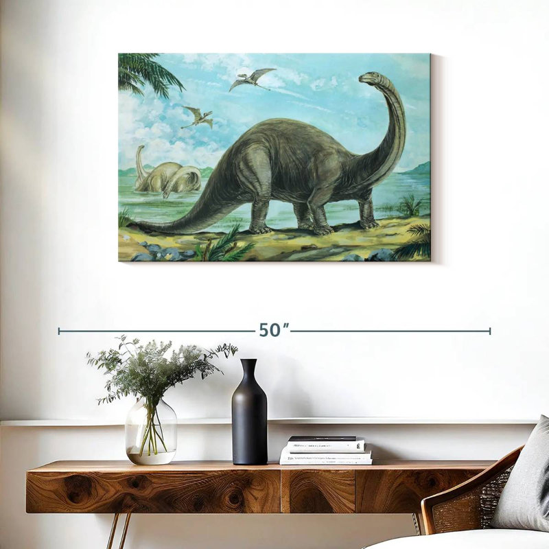 Brampt Brontosaurus Sauropod, 24" H x 36" W
