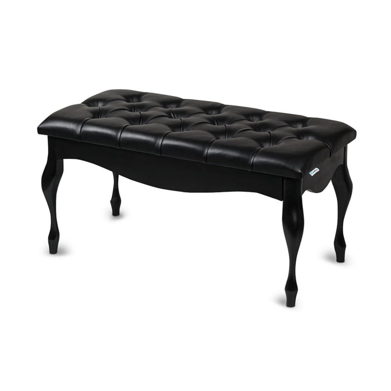 Colrain Faux Leather Upholstered Bench, H40 x W60 x D40cm, Black/Black