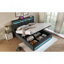 Lit plateforme tapissier avec système de rangement hydraulique, chargement DEL et USB (sans matelas)-847308857-847308863