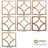 26"OD x 9"ID x 1/4"T Blume Wood Fretwork Pierced Ceiling Medallion, Hickory-63412057-63412060