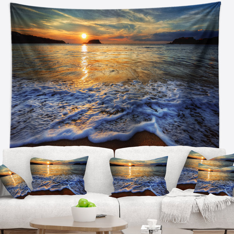 Tapisserie Peaceful Sandy Beach, H 50 po x l 60 po