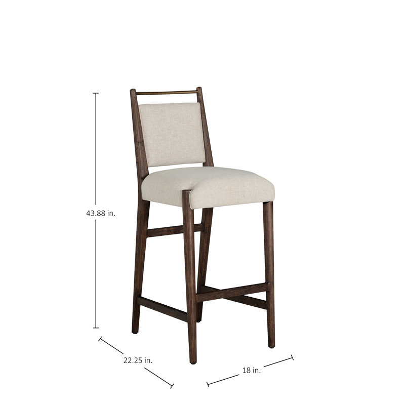 Highland Oak Reclined Back Bar Stool, Dusk