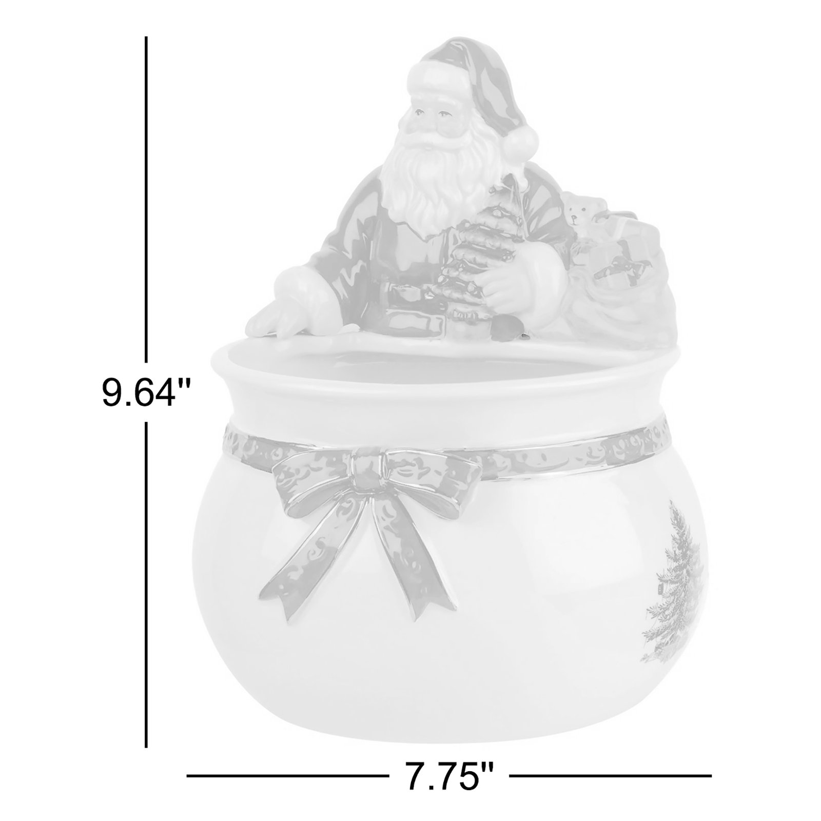 Christmas Tree Santa Nut Bowl