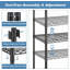 116cm W Powder Coated Steel Shelving Unit 6-Tier Shelving Unit-1164271837