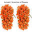Paquet de 2 fleurs artificielles orange - Vignes d'extérieur résistantes aux rayons UV