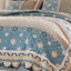 Ensemble de courtepointe grand bleu 3 pièces Greenland Home Fashions Thalia 90 x 90 + 20 x 26 (2)-126517896