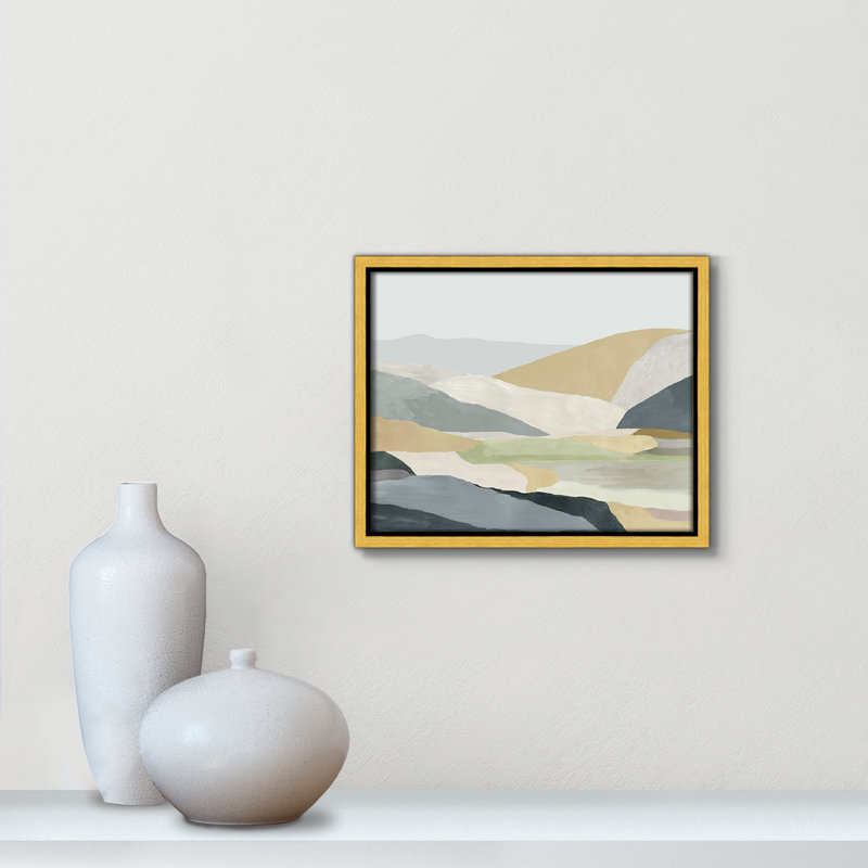 Blair Warm Hills I - cadre photo, reproduction d'art sur toile, Toile dorée, H 9,5 po x l 11,5 po x P 2 po