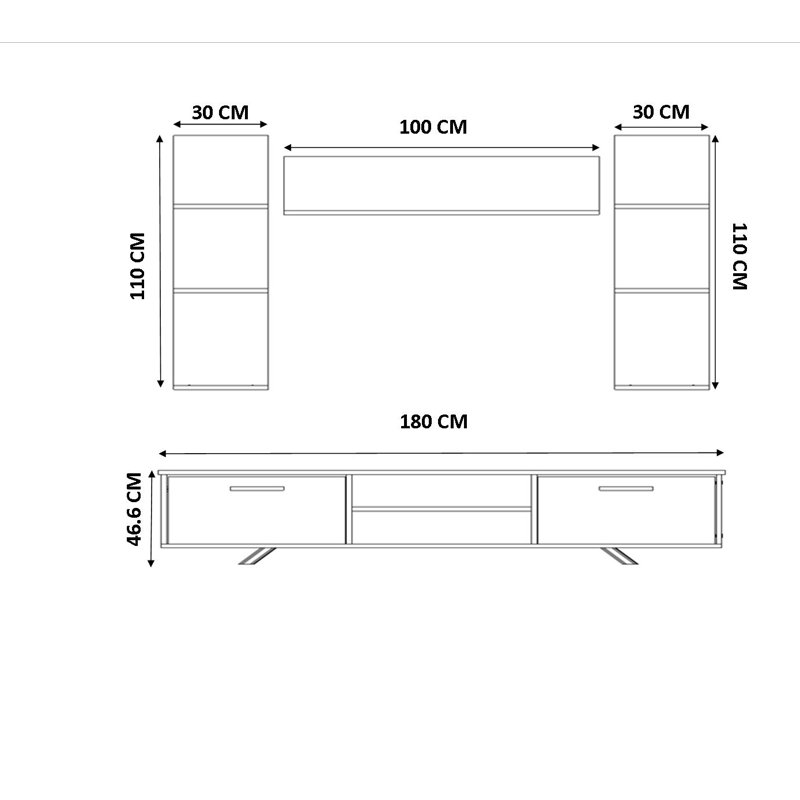 Unfinished TV Stand for TVs up to 78"