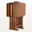 Garrett Solid Wood 5-Piece Snack Table Set in Brown Finish, 23.39'' L X 15.56'' D-542986567