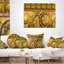 Golden Extraterrestre Life Cells - coussin à imprimé floral-30718836-30718832