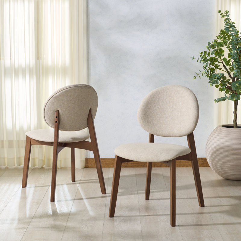 Kayleen Wood Dining Chair, Beige