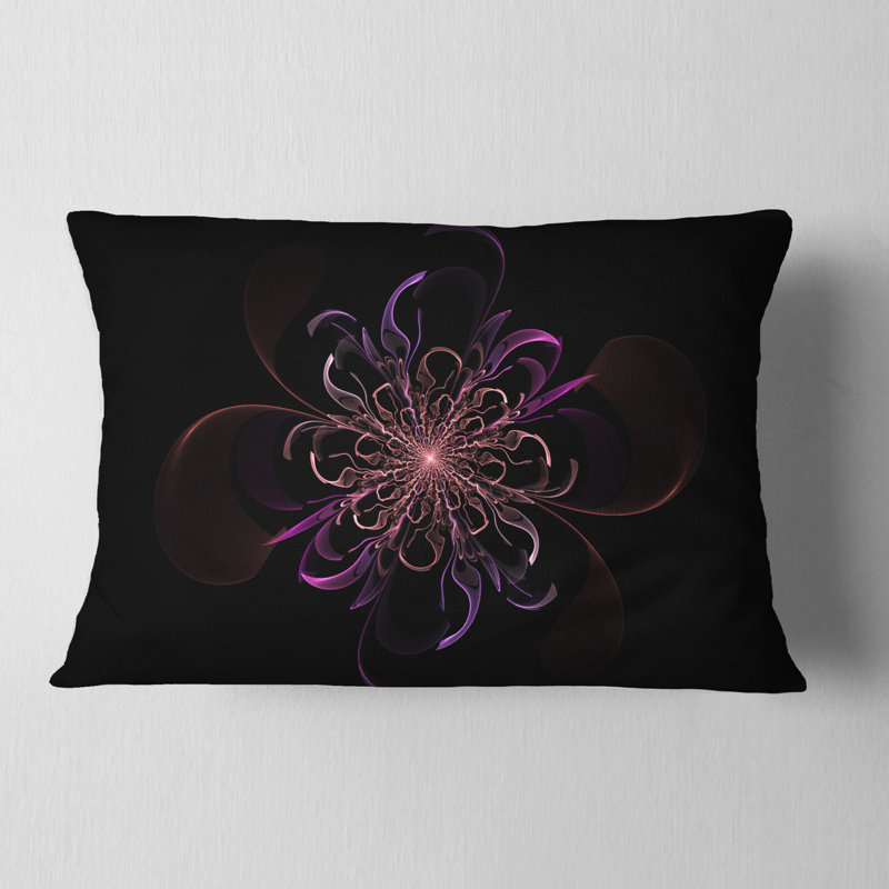 Coussin lombaire à fleur arrondie floral