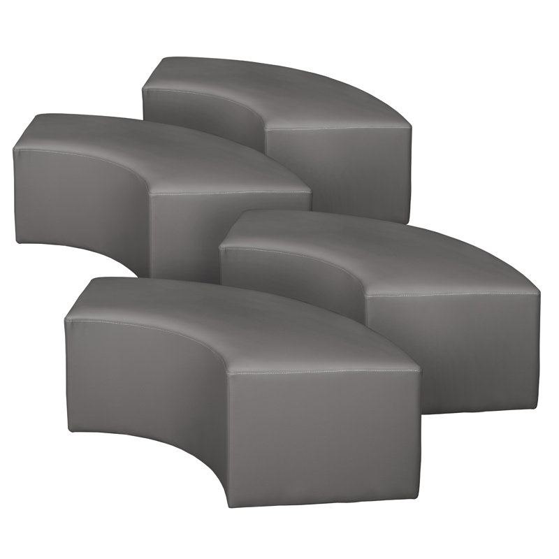 Regency Aurora Curved Vinyl Ottoman