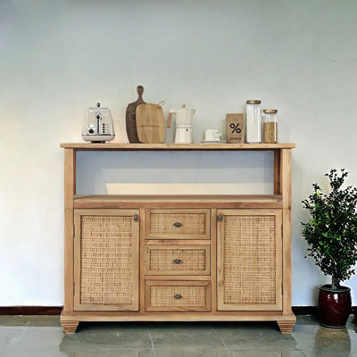 Wabi-Sabi Style Solid Pine Entryway Cabinet