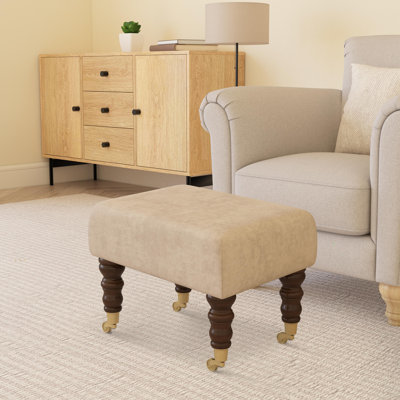 Autryville Wood Caster Leg - Fabric