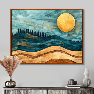 «Sahara Landscape Amber River Colors II - Desert», reproduction d'art sur toile