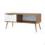 Table basse Basset, 1 tiroir, 1 tablette, 4 pieds