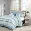 6 pièces de courtepointe imprimée très grand / très grand - Rayures aquarellées pour une chambre à coucher relaxante avec coussins décoratifs-120945081-120945077