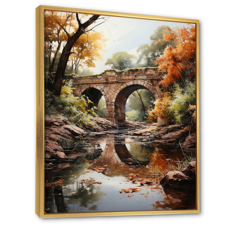 «Labrusca Orange Bridge Whispers Of History», reproduction sur toile encadrée, H 40 po x l 30 po x P 1,5 po