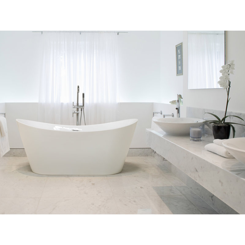 Amedori 1700mm x 770mm Freestanding Soaking Acrylic Bathtub