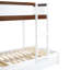 Lit superposé simple au-dessus de simple avec lit gigogne simple, rangement et bureau-133239118