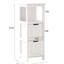 Rangement de salle de bain blanc avec 2 tiroirs et 1 tablette - Améliorez votre armoire de rangement et pour ranger les nécessités