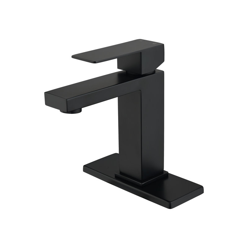 Robinet de salle de bain à cascade, évier de salle de bain à poignée simple noir mat en acier inoxydable pour une durabilité à long terme, la corrosion et la surface des empreintes digitales, robinet à débit d'eau ininterrompu silencieux avec bec,