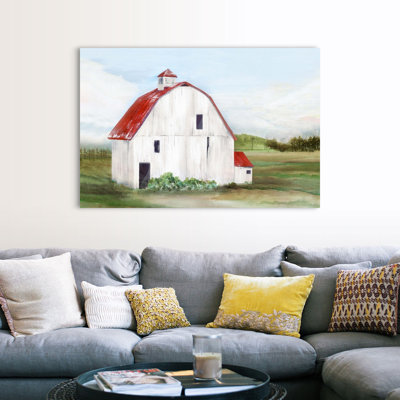 " Red Barn I " by Isabelle Z Painting Print