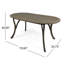 Table de salle à manger 70 po en bois - Ajout de patio gris élégant au look moderne pour le divertissement