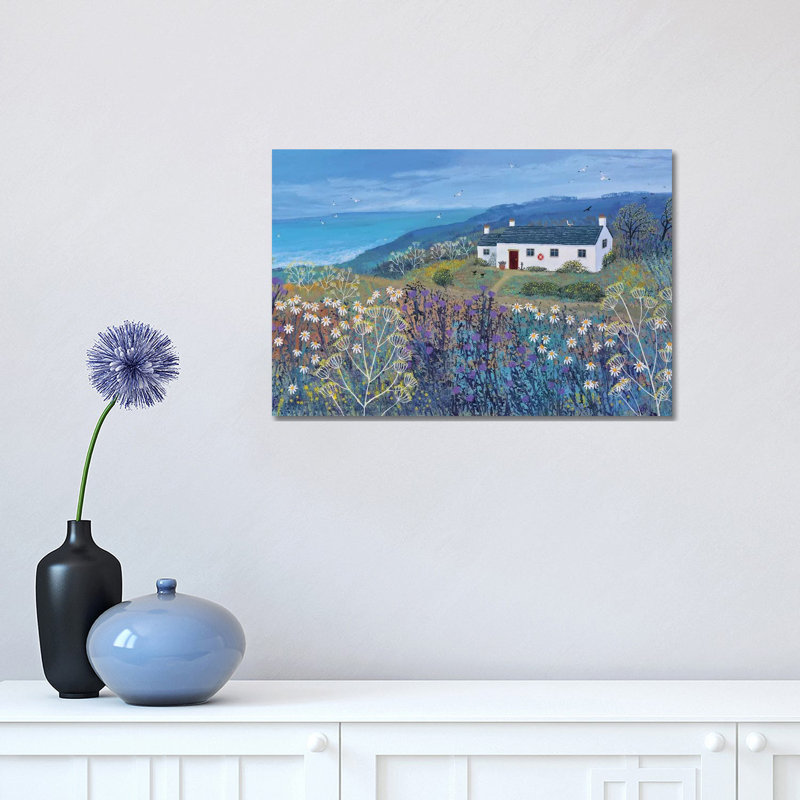 A Place By The Sea by Jo Grundy - Wrapped Canvas Painting, 30.48 cm H x 45.72 cm W