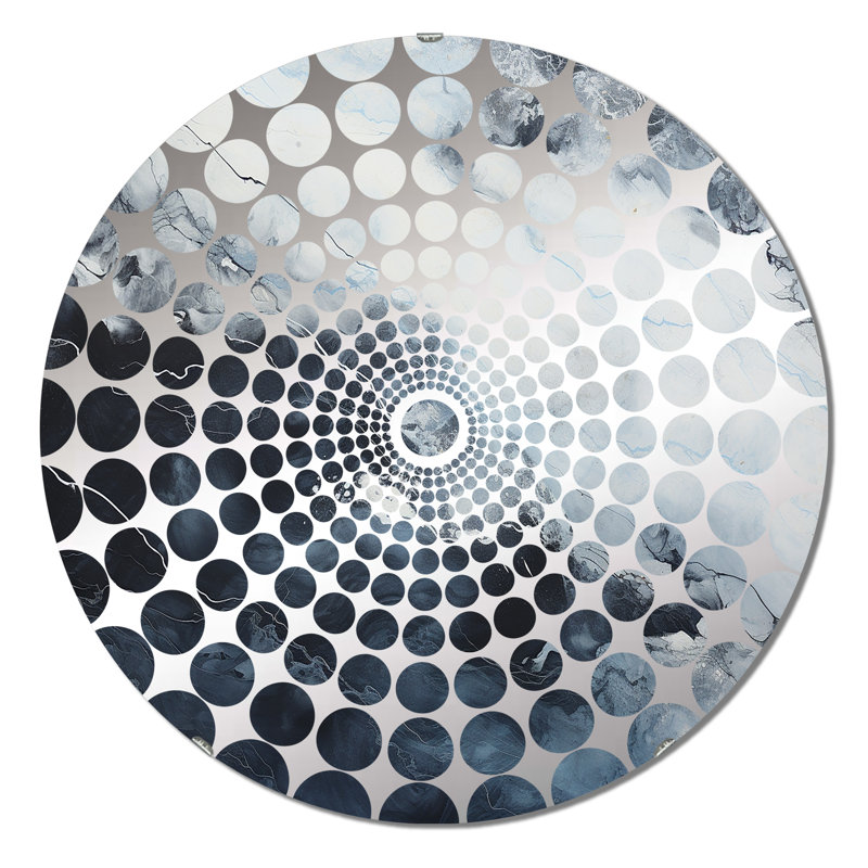 Biarni - Miroir décoratif cercles concentriques, 31,4 po x 31,4 po