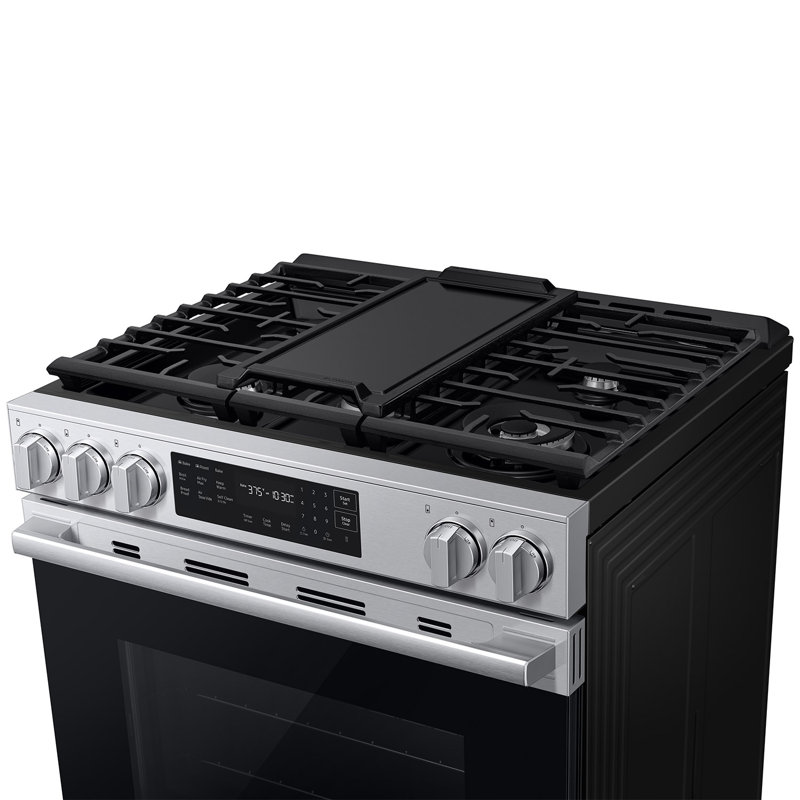 Bespoke 6.0 cu. Ft. Smart Slide-In Gas Range with True Convection in Stainless Steel, Stainless Steel