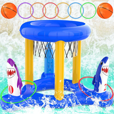 Water Ring Toss,flatting Pool Game Toys Kid Family Outdoor Toys Party, Yard Game