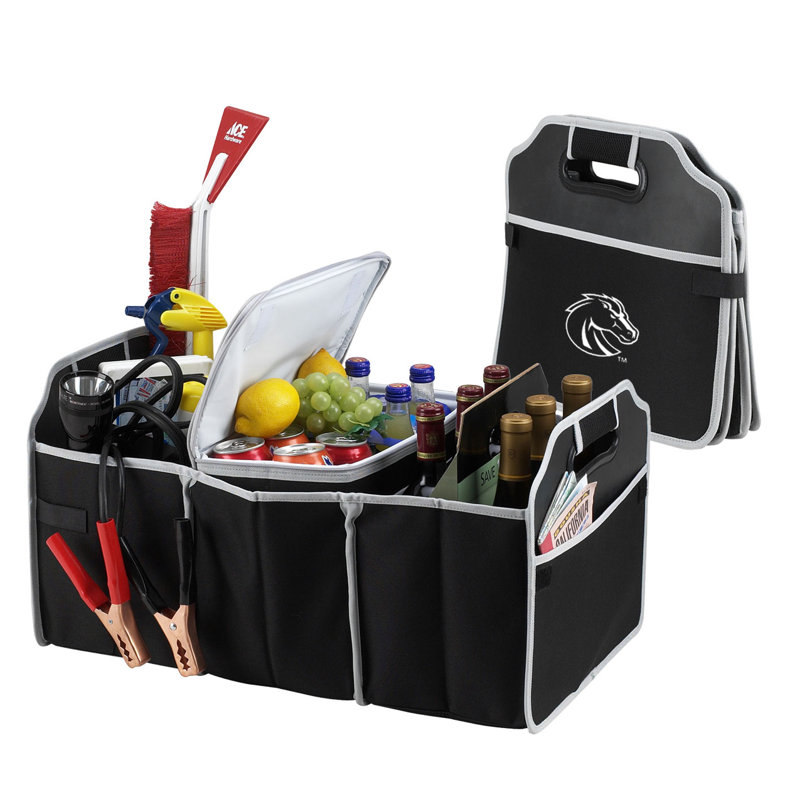 Organisateur de coffre pliable à 3 sections avec refroidisseur NCAA Boise State Broncos