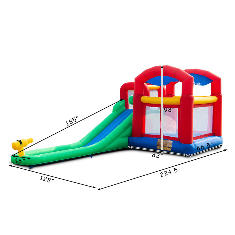 Toboggan gonflable 10,66 pi x 18,70 pi
