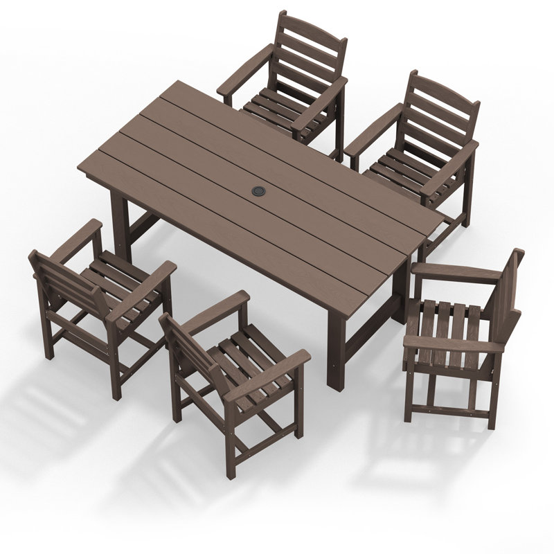 Chaise de patio en PEHD, Café