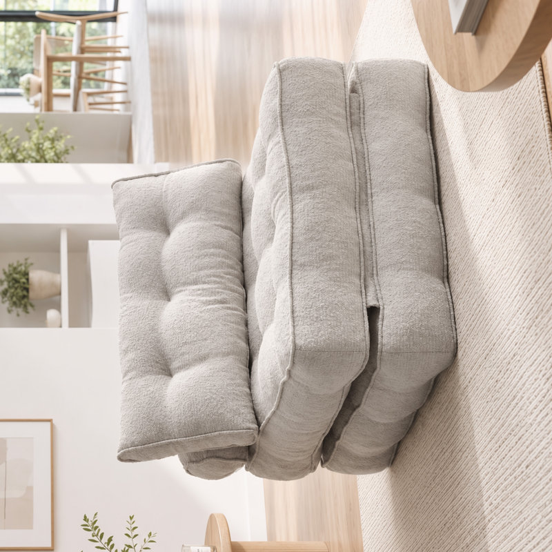Coussin de chaise convertible épais, gris beige