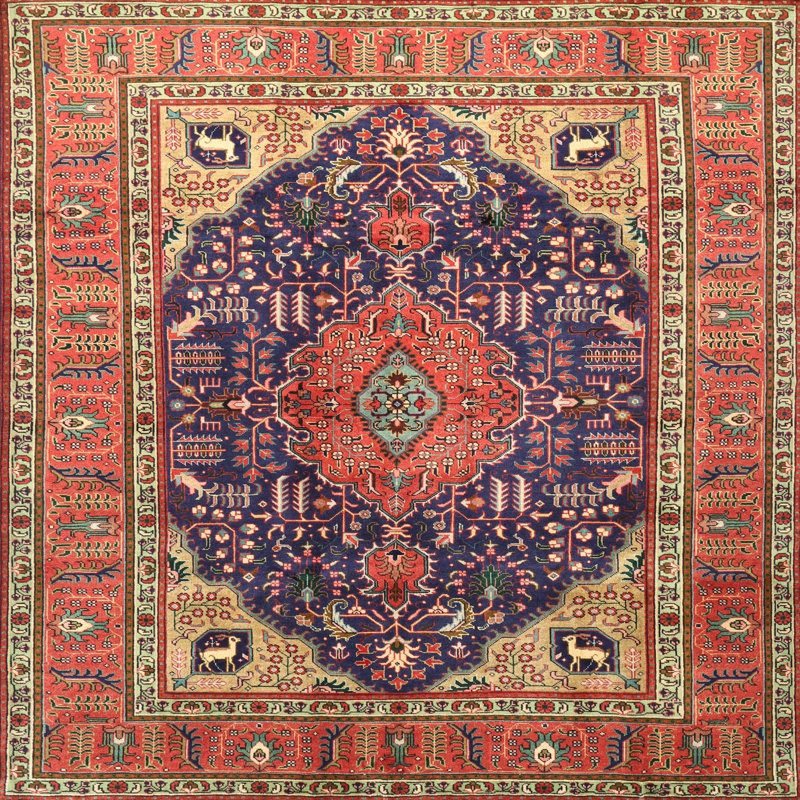 Southwestern Indoor Rug, Square 6'