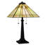 Lampe de table Springfield 25 po noir mat style Tiffany