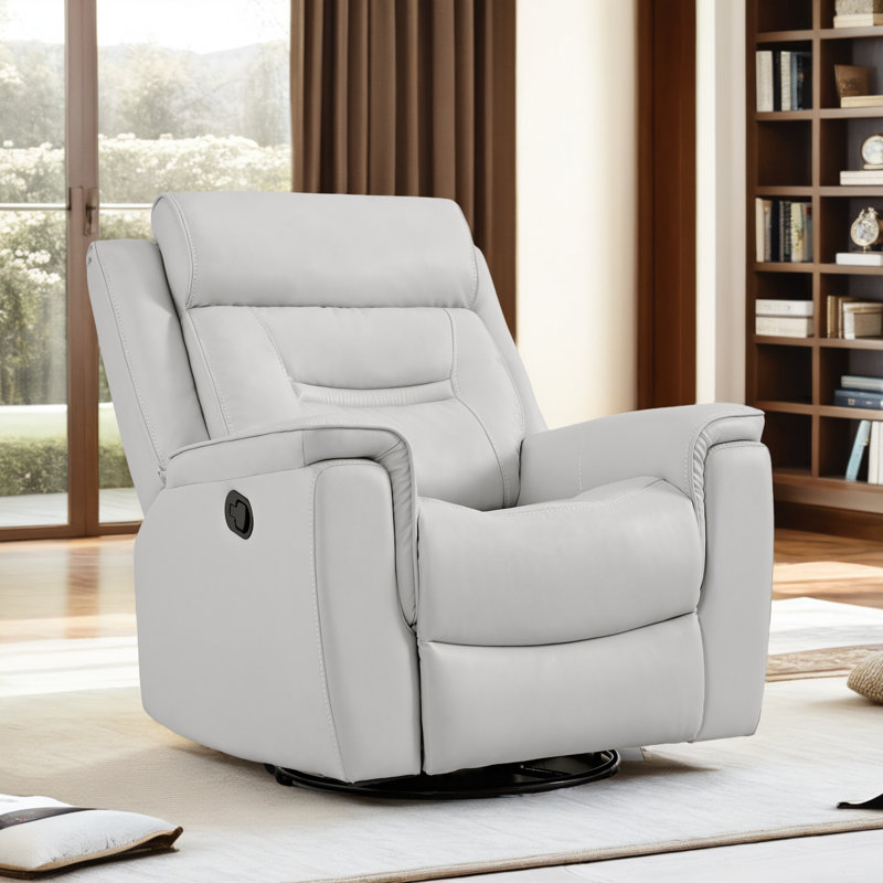 Fauteuil inclinable en similicuir Puspha, Similicuir ivoire